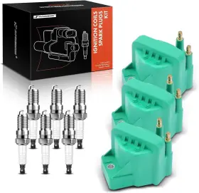 Apic-0588 A-premium 3x Green Ignition Coil Pack And 6x Iridium Spark Plugs