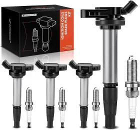 Apic-0618 A-premium Set Of 4 Ignition Coil Pack And Iridium Spark Plugs Compatible
