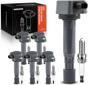 Apic-0770 A-premium Set Of 6 Ignition Coil Pack And Iridium Spark Plugs Compatible