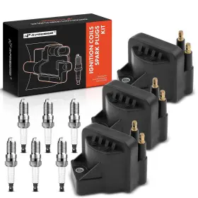 Apic0586 A-premium 3x Black Ignition Coil Pack And 6x Iridium Spark Plugs