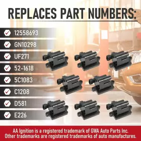 12558693kt8 Aa Ignition Coil Pack Set Of 8 - Replaces 12558693 Gn10298 C1208 #3