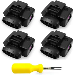 097372 Anodzu 4 Pcs Ignition Coil Connector Repair Kit Fits For Vw Passat Tiguan Beetle