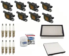 201637 Apm Tune Up Kit Ignition Coils Spark Plugs Filters Fits 11-13 Cadillac Escalade 6.0l