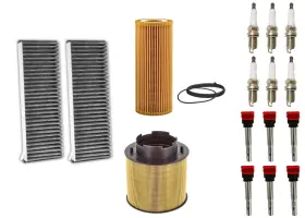 227430 Apm Ignition Coil And Air Cabin Filter Spark Plugs Fits Audi A6 Quattro 2005-2009 3.2l