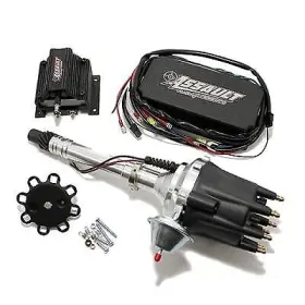 1535032 Assault Racing Products New Sbc Bbc Chevy 327 350 396 454 Pro Billet Vacuum Advance Black Ignition Kit