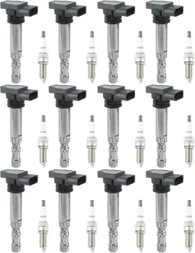 Uf-542 Autokay Ignition Coil And Spark Plug For Bentley Continental Gtc 2003-2012