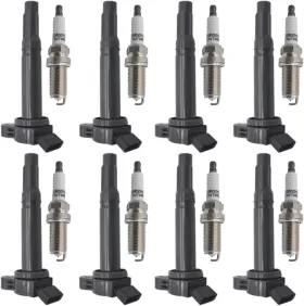 Autowxjq 798610259214 Ignition Coil Iridium Spark Plugs Set Of 8pcs Compatible With 2007 2008 2009