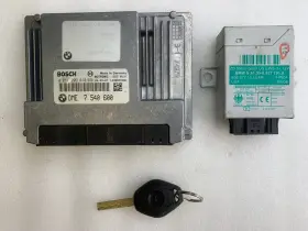 12147544610 Bmw 04-06 X5 N62 Dme Engine Control Module Ignition Key Imobilizer Ews Iii Set