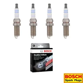 96319 Bosch New Set Of 4 Double Iridium Spark Plug For Subaru Forester Impreza Legacy