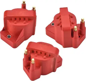 Enaic1201j Branded Set Of 3 Red Ignition Coil Pack Compatible With Packs