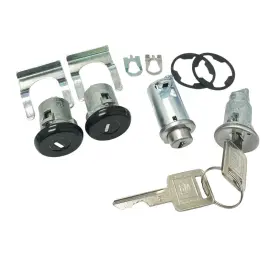 Py284bl Cj Classic Trucks 1967-1986 C10 Dash Ignition/doors/glovebox/gm Keys Lock Cylinder Set - Black