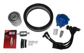 Tk28 Crown Automotive Sales Co. 80-82 Cj5 Cj7 Cj8 Air Oil Fuel Spark Plugs Ignition Wires Dist Cap And Rotor Kit