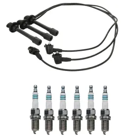 Bbnf-7166-4008842 Denso Wire Set 5mm And 6 Iridium Power Spark Plugs 0.044 Kit For Toyota 3.4l V6