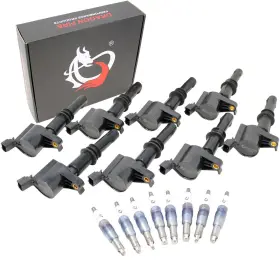 3l3u12a366bb Dragon Fire Performance Iridium Spark Plug Set And Ignition Coils For Ford 2004-08 Dg511 Sp515