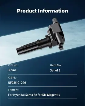 070626eccpp Eccpp Portable Spare Car Ignition Coils Compatible With Hyundai Santa Fe/hyun #3