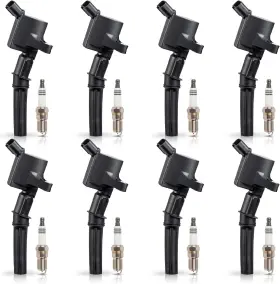 Enaspics0011 Ena Dg508 Ignition Coils And Sp479 Spark Plugs For 5.4 V8 Compatible Black