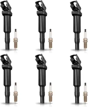 Enaspics0046 Ena Set Of 6 Platinum Spark Plug Ignition Coil Pack For 10-13 Bmw 128i