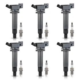 Enaspics317745046 Ena Pack Of 6 Uf267 Ignition Black Coils Spark Plugs