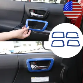 Oc06950 Encar88 8 4pcs Blue Interior Door Handle Panel Cover Trim For Toyot Tacoma 2016-2022 Us