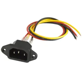 Filshu 778957664100 3 Pack Ac 250v 10a Iec 320 C14 Panel Mount Plug Adapter Power
