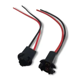 Flu31384 Fluher 2 Pcs Car T10 Light Bulb Socket Wiring Harness Plastic Multicolored