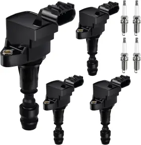 Gy-056 Gybenzi 4pcs Ignition Coil And Spark Plug Fit For Chevy 4 Pcs Uf491 With Plugs