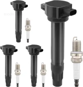 Hq-a1224 Hqpasfy Ignition Coil Pack Uf557 And Iridium Spark Plugs Set Of 4 Compatible With Jeep