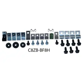 C8zb-bf8h Inline Tube C8zbbf8h 1968 Ford Mustang 8cyl Hard Top Brake/fuel Line Clips Bracket Kit Set