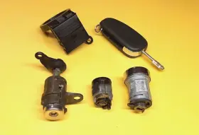 C2s40489 Jaguar 02-08 X-type Ignition Door Lock Cylinder Immobilizer Transponder Key Set #2