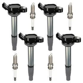 Uf-596 Kerbiy Uf596 Uf619 Ignition Coil And Iridium Spark Plug Set For Toyota Corolla Prius 1.8l