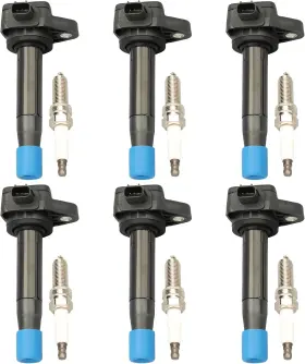 Tka01350 Kucar 6x Ignition Coil& Spark Plug For 2009 -2015 Honda Acura 3.5l 3.7l New