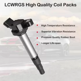 156121 Lcwrgs Pack Of 4 Ignition Coil Compatible With 1.8 L4 Toyota Corolla Prius Matrix #3
