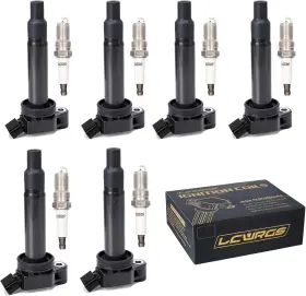 156290 Lcwrgs Set Of 6 Ignition Coil Pack And Spark Plugs For Toyota Sienna Avalon Camry