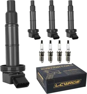 156339 Lcwrgs Set Of 4 Ignition Coil Pack And Spark Plugs For Toyota Camry Highlander Rav4