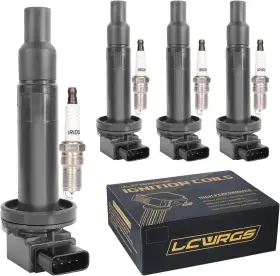156391 Lcwrgs Set Of 4 Coil Pack And Spark Plugs 1.5l L4 Toyota Prius Echo Yaris Scion Xa