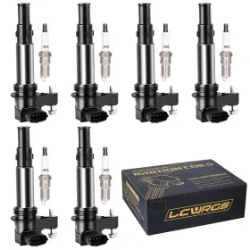 156493 Lcwrgs Ignition Coil Packs And Spark Plugs Fits For Gmc Acadia Cadillac Cts Sts Srx