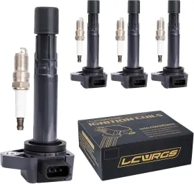 156537 Lcwrgs Set Of 4 Ignition Coil Pack And Spark Plugs Fits For 1.7l L4 2001 2002 2003