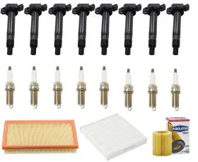 190919 Mac Auto Parts Direct Ignition Coils Platinum Spark Plugs Tune Up For 2010-2017 Lexus Ls460