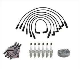 63564 Mac Auto Parts Ignition Wires Spark Plugs Distributor Cap And Rotor For Gm G1500 Van 99-06 4.3l