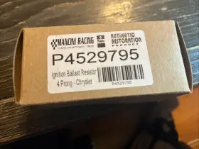 P4529795 Mancini Racing Mopar New Ballast Resistor 4 Terminal Prong For Dodge Plymouth Chrysler #3