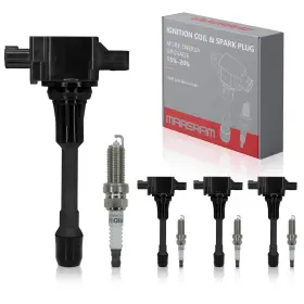4pcs-ignition Marsram 16109 Ignition Coil Pack Uf549 Spark Plugs 9029 Black