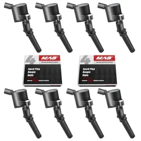 Mas-sp493x8 Mas Dg508x8 Set Of 8 Ignition Coil Pack And Iridium Spark Plug
