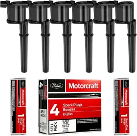Dq50101asp493 Mas Motorcraft Set Of 6 Spark Plugs Sp493 Agsf32pm Platinum And Ignition Coils
