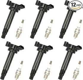 Ica71809 Mayasaf 6x Ignition Coil& Spark Plug For 2004 -2010 Toyota Lexus V6 New Uf506