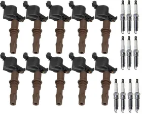 204394 Medallion Auto Parts Ignition Coils And Double Platinum Spark Plugs Ford F-450 Super Duty 6.8l 08-2019