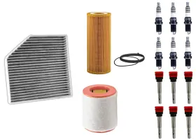 227431 Medallion Auto Parts For Audi A7 Quattro 2012-2015 3.0l Ignition Coil And Air Cabin Filter Spark Plugs