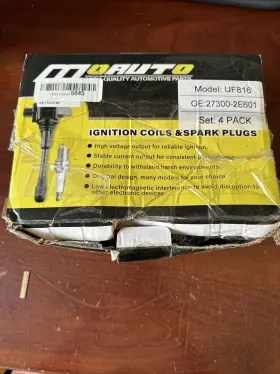Uf816-041423-mat Moauto Set Of 4 Ignition Coils Pack Uf816 27300-2e601 And Pcs Iridium Spark #3