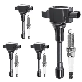 Uf549-94702 Motorevo Set Of 4 Ignition Coil Pack And Spark Plugs 2.5l Compatible With Nissan Altima