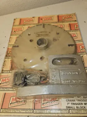 4143633 Msd Ignition Part No. 8515 Crank Trigger Kit 7 Inch Wheel Small Block Chevy