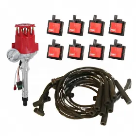 L4530947 Msd Ignition Distributor With Spark Plug Wire Set For Chevy C2500 Suburban 96-99